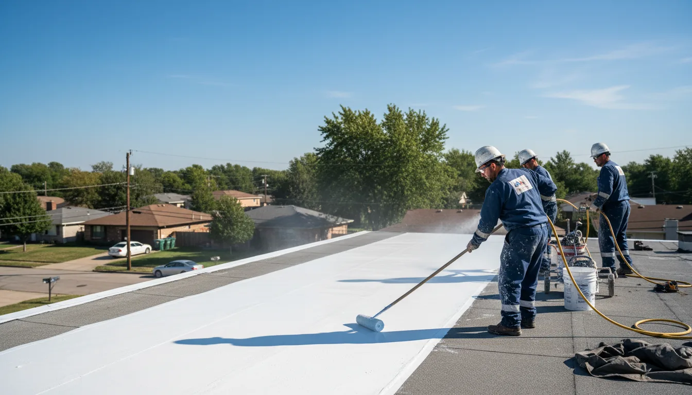 Commercial roof coating in Boggstown, IN near me